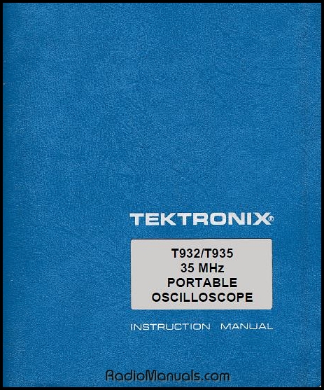 Tektronix T932 / T935 Instruction Manual Tektronix T932 / T935 Instruction Manual